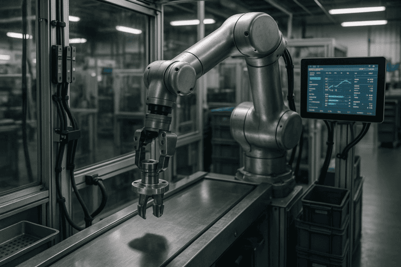 Automatisierungszelle im modernen Maschinenbau